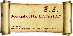 Bosnyakovits László névjegykártya